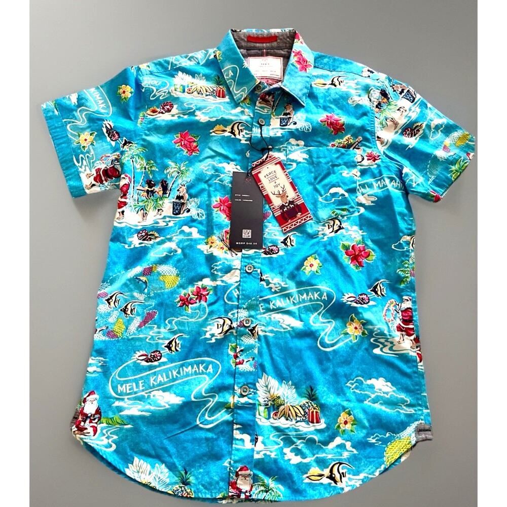 Shirt Tropical Christmas in July Santa Hawaiian MBX Premium Goods S